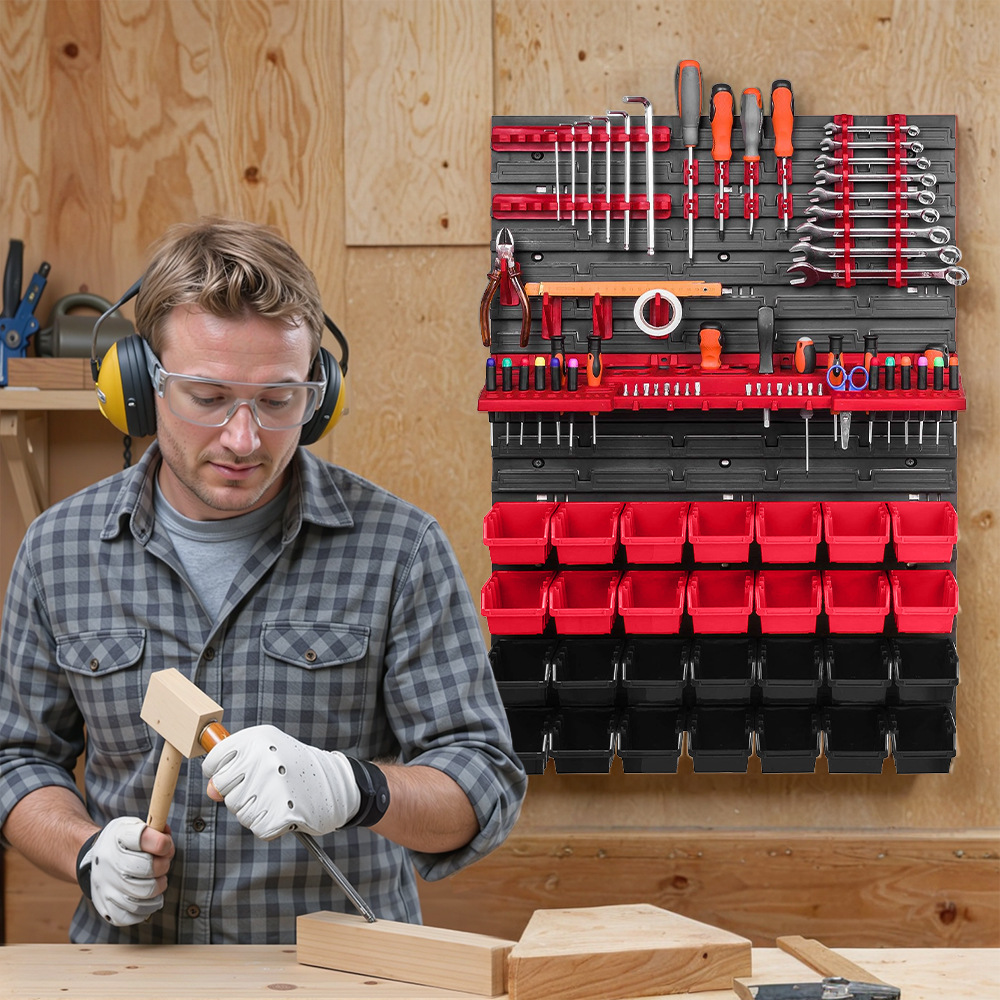 Workshop Tools Rack - Mensola Portautensili da Parete, Sistema di