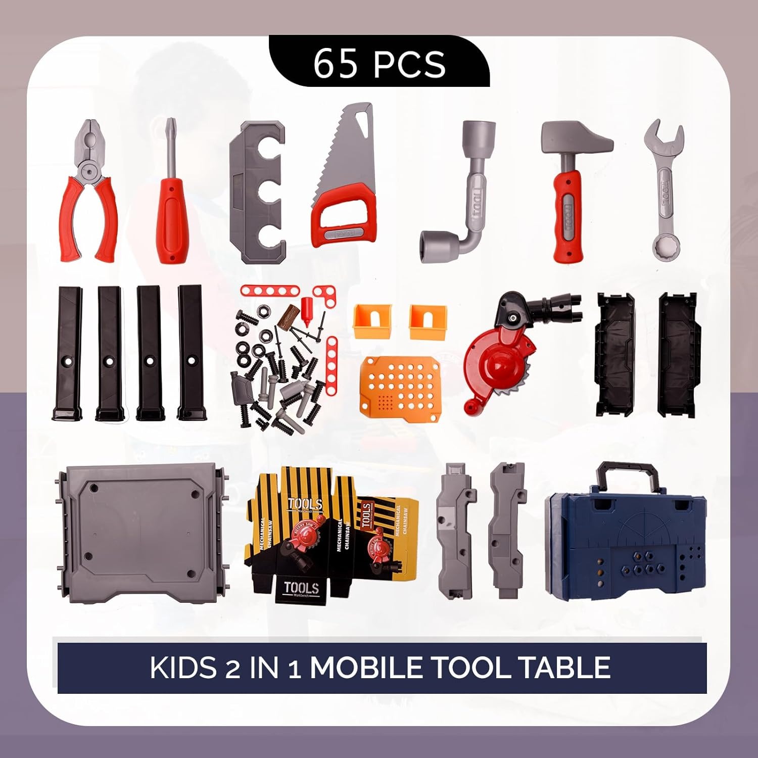 65PCS Set di panche per attrez - Tools Workshop Kids recensione e prezzo